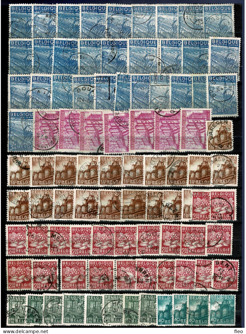 1948 Series 761/766° & 767/772° (+/-400 Timbres) :Belgische Uitvoer / L'exportation Belge - Gebruikt