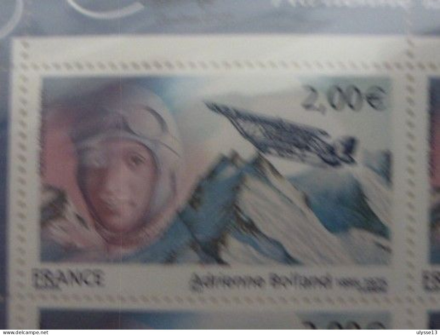 Année 2005 - Feuillet (10T) F68b - Sur Les 10 Timbres, Avion Touchant La Montagne Hommage à Adrienne Bolland, Aviatrice - 1960-.... Mint/hinged