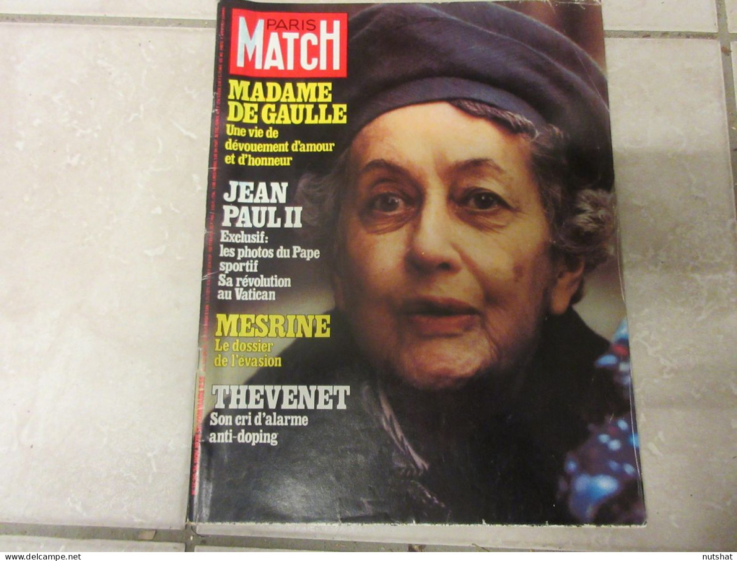 PARIS MATCH 1539 26.11.1978 Mme De GAULLE MESRINE DEPARDIEU CYCLISME THEVENET - Allgemeine Literatur