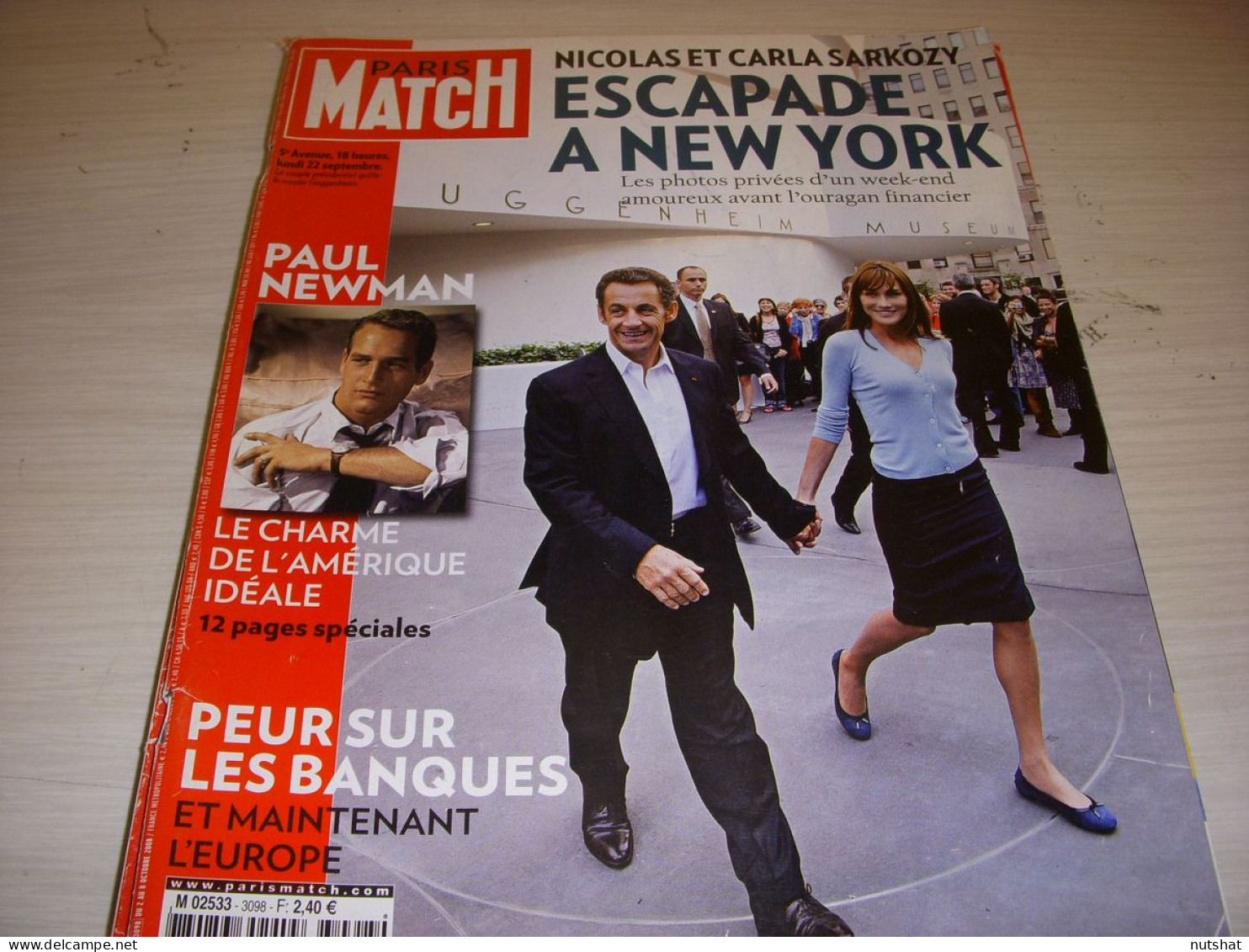 PARIS MATCH 3098 02.10.2008 SARKOZY BRUNI NEWMAN WINEHOUSE MICHEL BOUQUET - General Issues