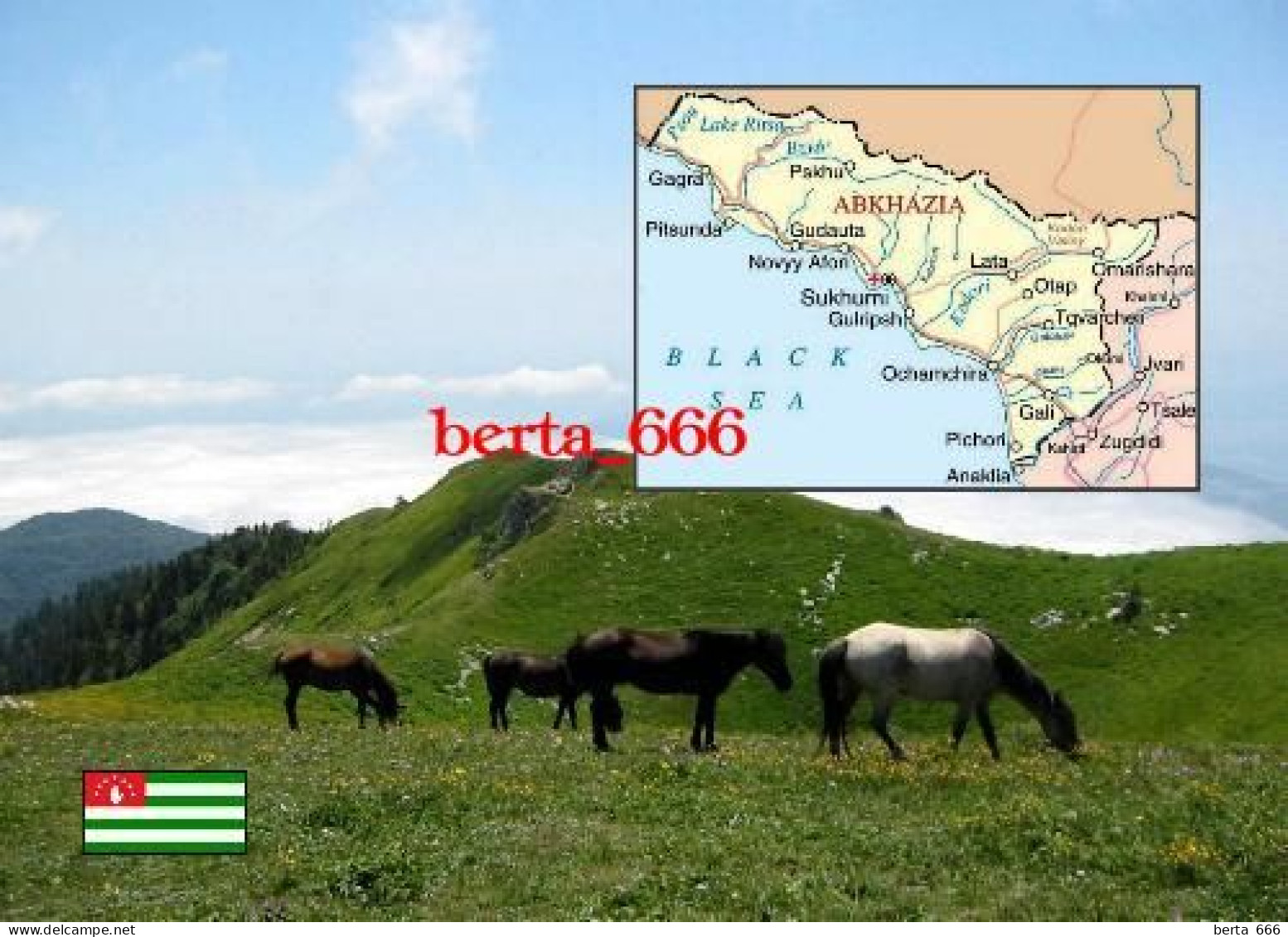 Abkhazia Country Map New Postcard * Carte Geographique * Landkarte - Georgien