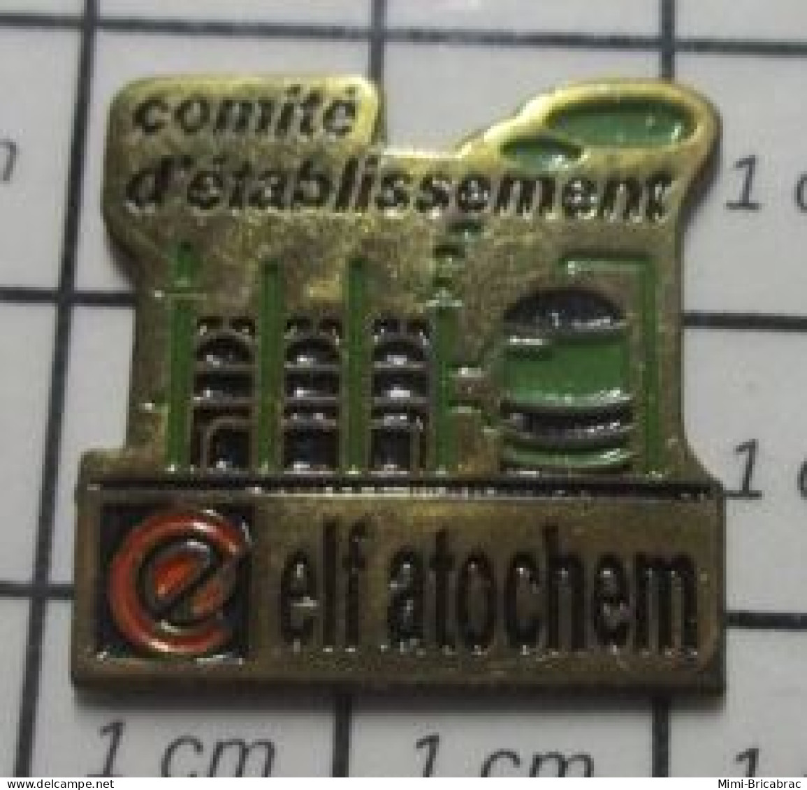 713B Pin's Pins / Beau Et Rare : CARBURANTS / ELF ATOCHEM COMITE D'ETABLISSEMENT - Kraftstoffe