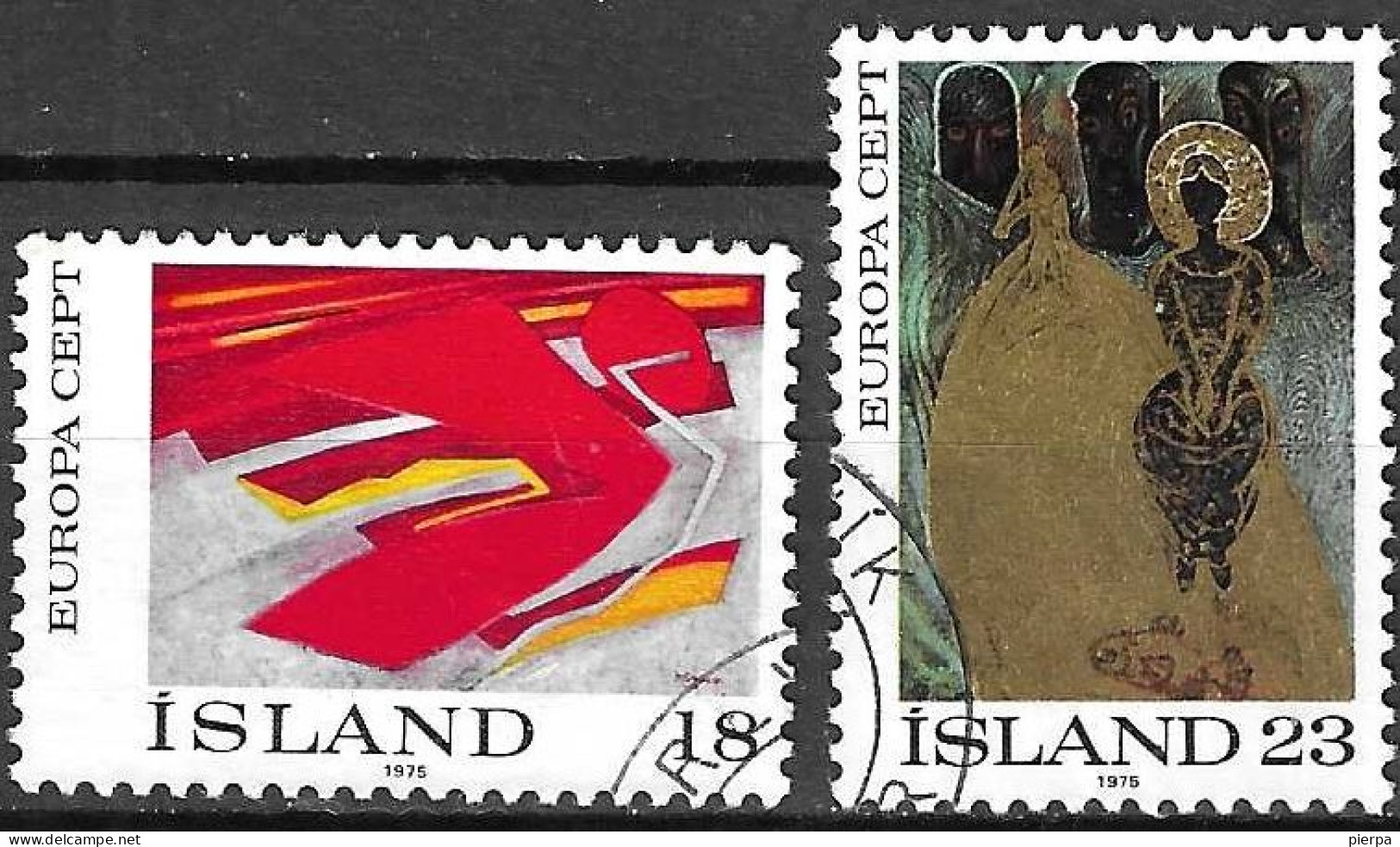 ISLANDA - 1975 - EUROPA - SERIE 2 VALORI - USATA ( YVERT 455\6 - MICHEL 502\3) - Oblitérés