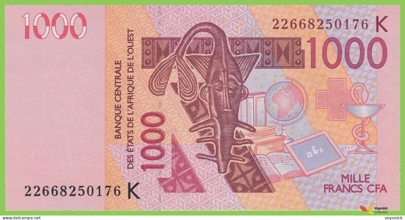 Voyo SENEGAL 1000 Francs 2003/2022 P715Kv B121Kv K UNC - Senegal