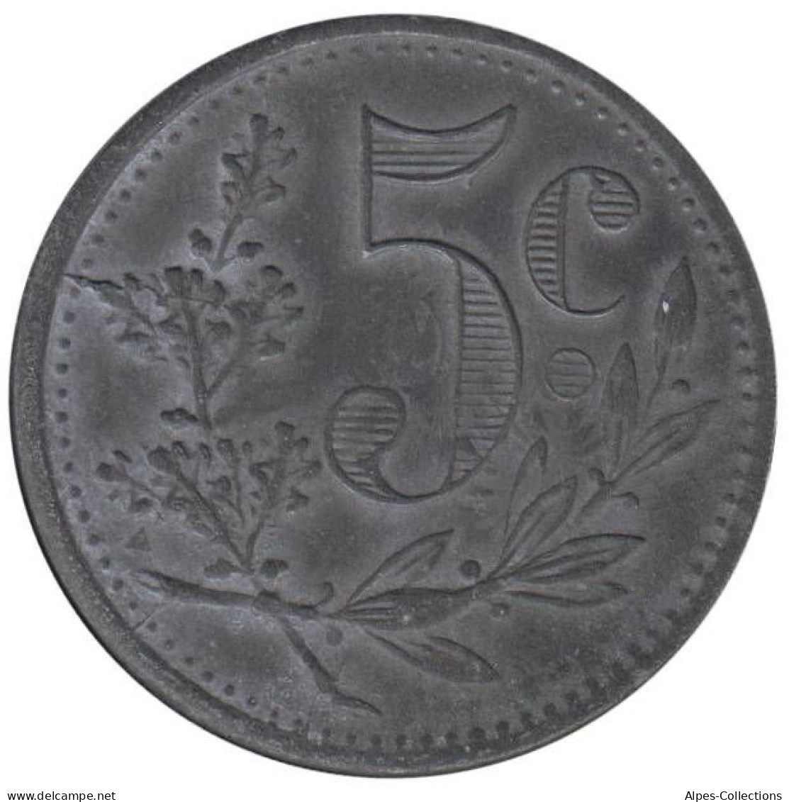 ALGERIE - Alger - 01.08 - Monnaie De Nécessité - 5 Centimes 1917 - Monetary / Of Necessity