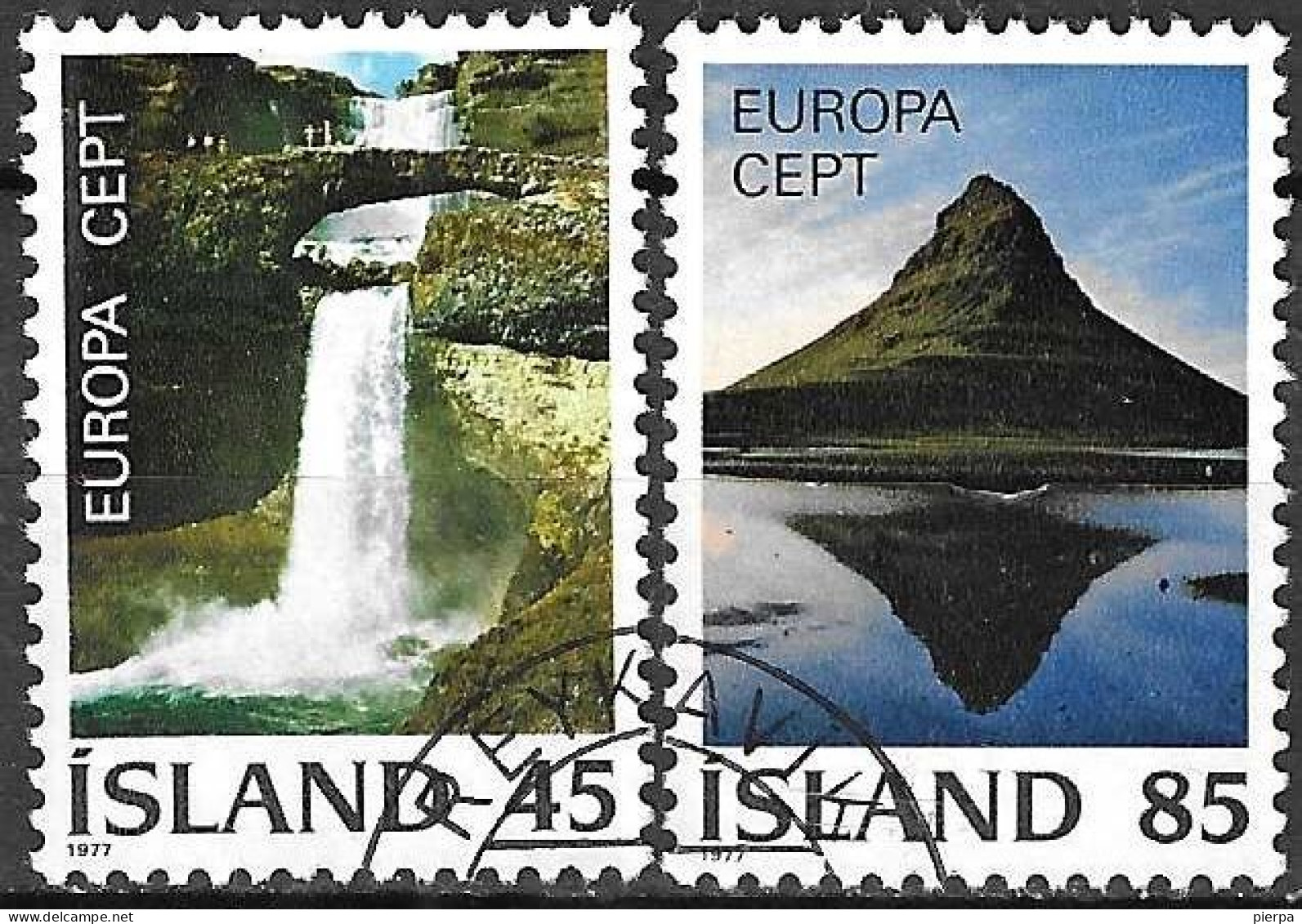 ISLANDA - 1977 - EUROPA - SERIE 2 VALORI - USATA ( YVERT 475\6 - MICHEL 522\3) - Usati