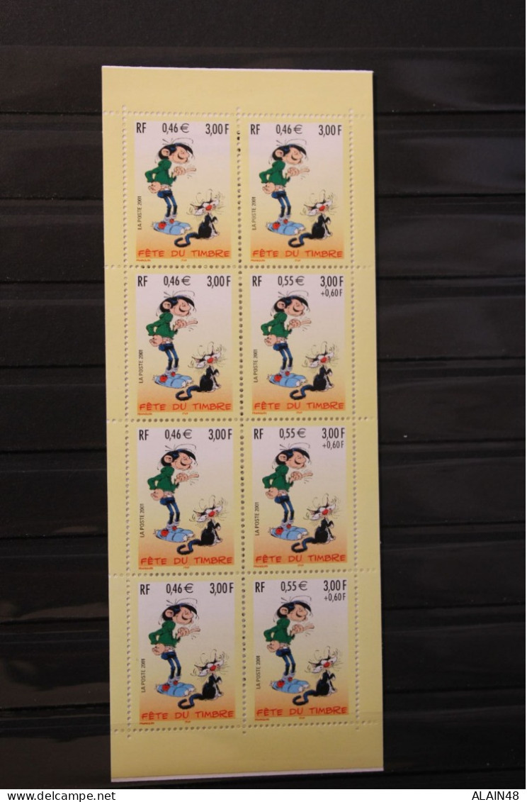 FRANCE 2001 CARNET BC3370a FETE DU TIMBRE GASTON LAGAFFE NEUFS** NON PLIE TB - Dia Del Sello