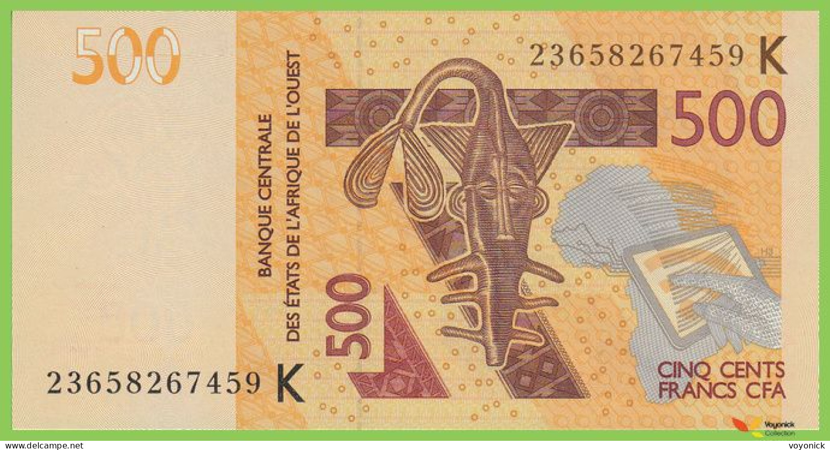 Voyo SENEGAL 500 Francs 2012/2023 P719Kl B120Kl K UNC - Senegal