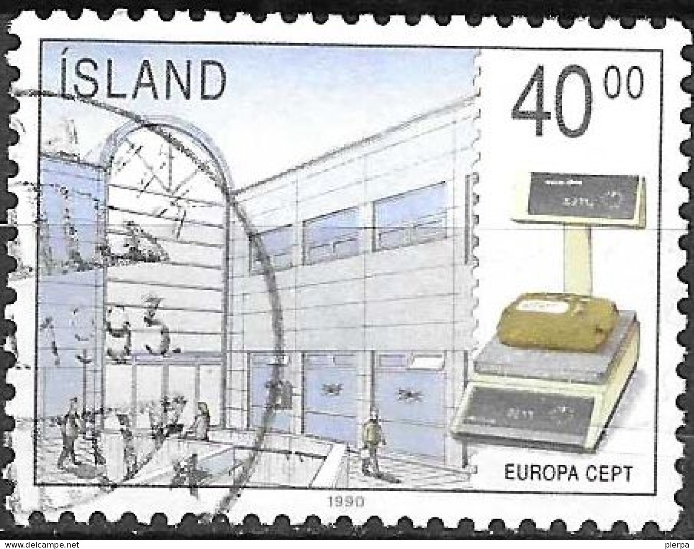 ISLANDA - 1990 - EUROPA - 40 K - USATO ( YVERT 680 - MICHEL 727) - Used Stamps