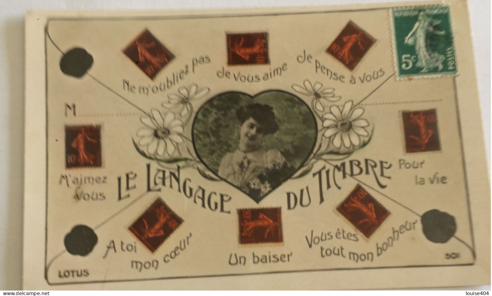 EE LE LANGAGE DU TIMBRE - Collections & Lots