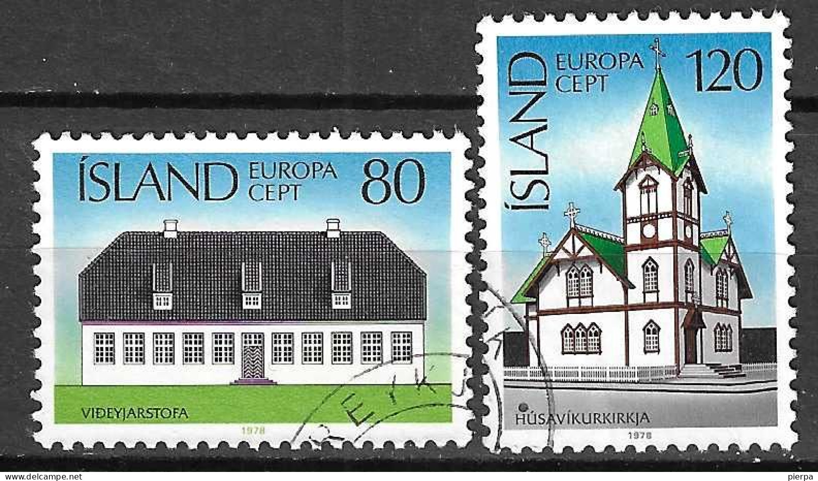 ISLANDA - 1978 - EUROPA - SERIE 2 VALORI - USATA ( YVERT 483\4 - MICHEL 530\1) - Usados
