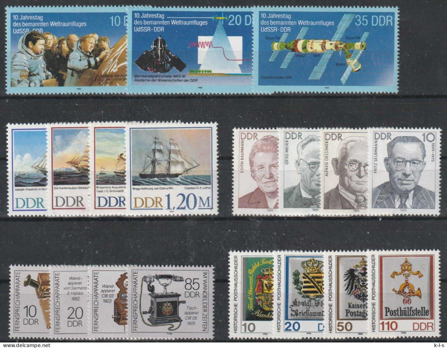 DDR: Posten Mit Div. Versch. Sondermarken In Kompletten Sätzen.   **/MNH - Vrac (max 999 Timbres)