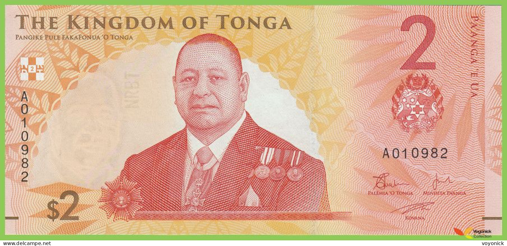 Voyo TONGA 2 Pa’anga ND(2023) P50 B225a A UNC - Tonga