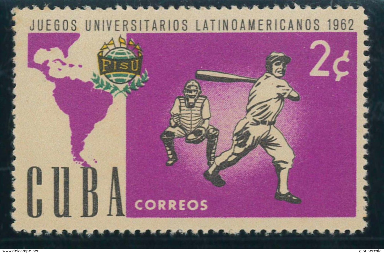 P2970 - BASE BALL, CUBA, 1962 STAMP, 2 CENT. VARIETY “PUERTO RICO MISSING”!!!! MNH - Neufs