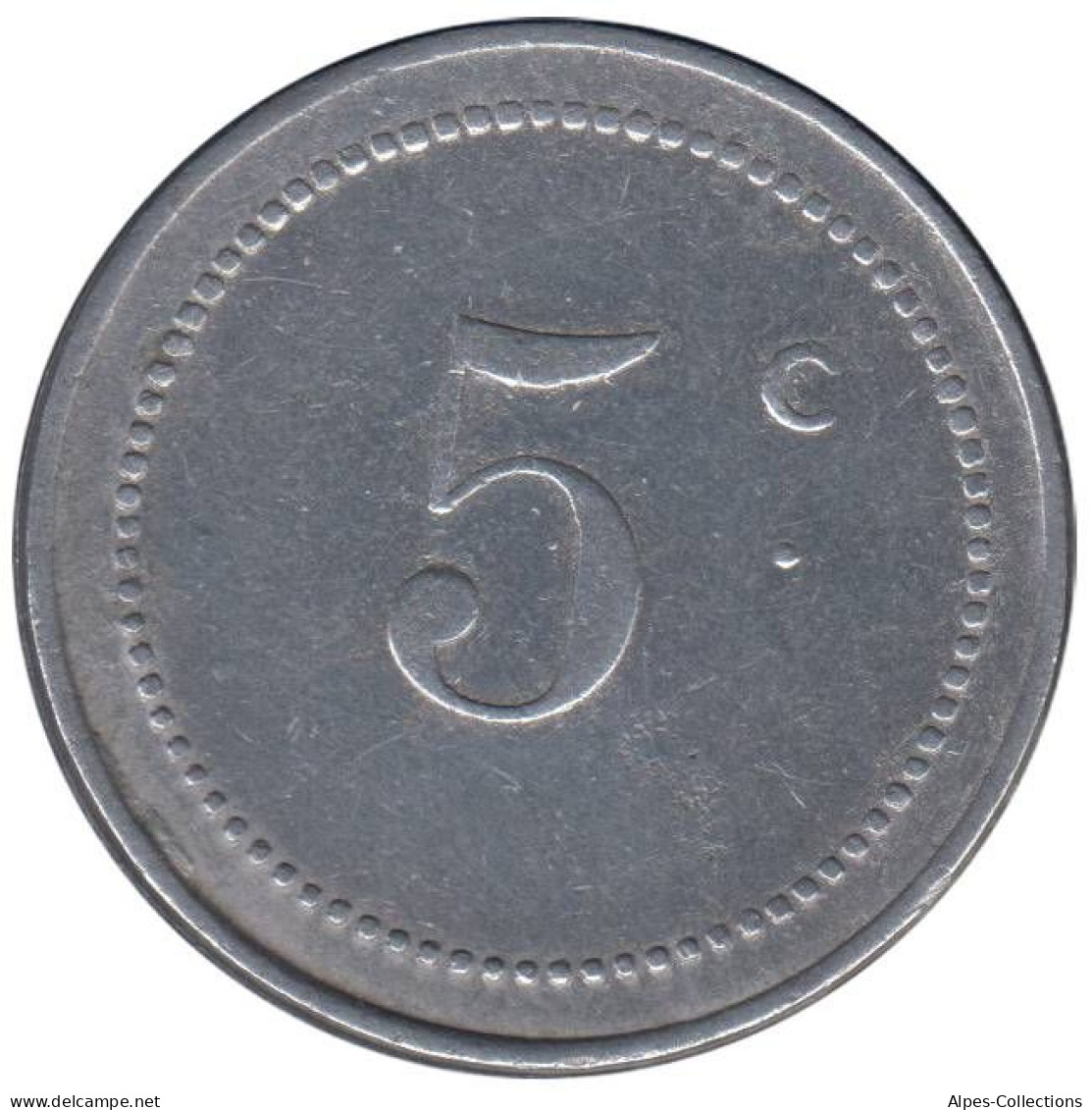 ALGERIE - Bône - 01.05 - Monnaie De Nécessité - 5 Centimes - Point Sous Le C - Monetari / Di Necessità