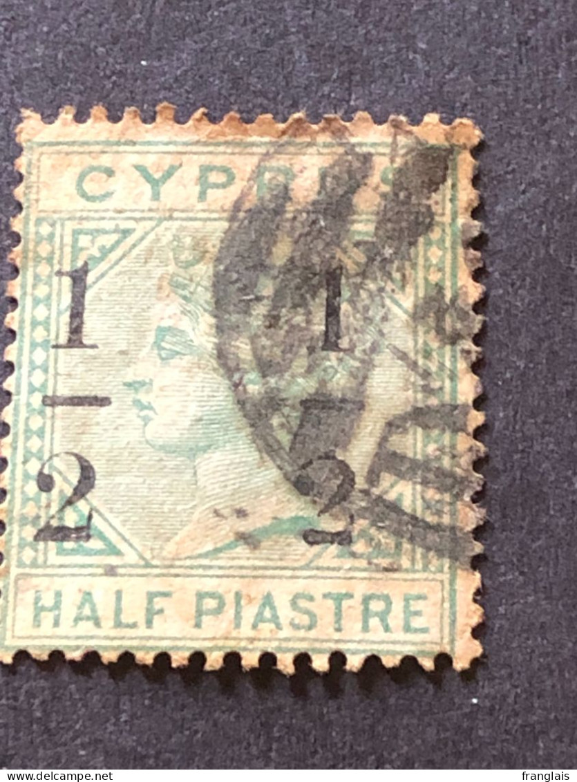 CYPRUS   SG 29  ½ On ½ Piastre, FU - Cipro (...-1960)