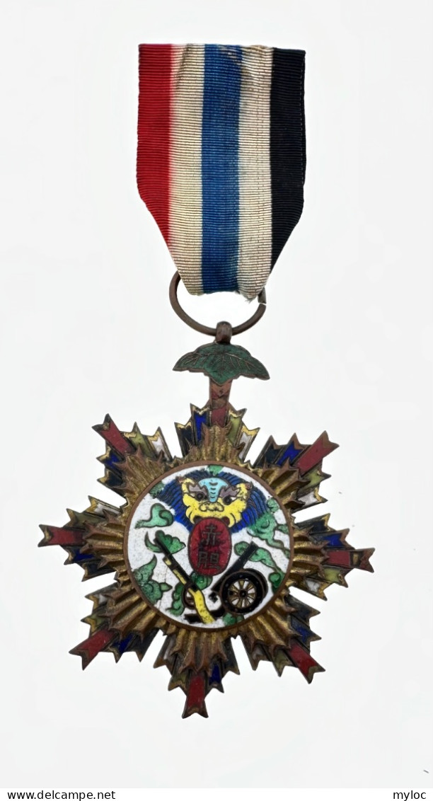 Chine. Décoration. Médaille. Ordre Militaire Pour Extreme Courage. General Zhang Zuolin 1875-1928. Manchuries. - Sonstige & Ohne Zuordnung