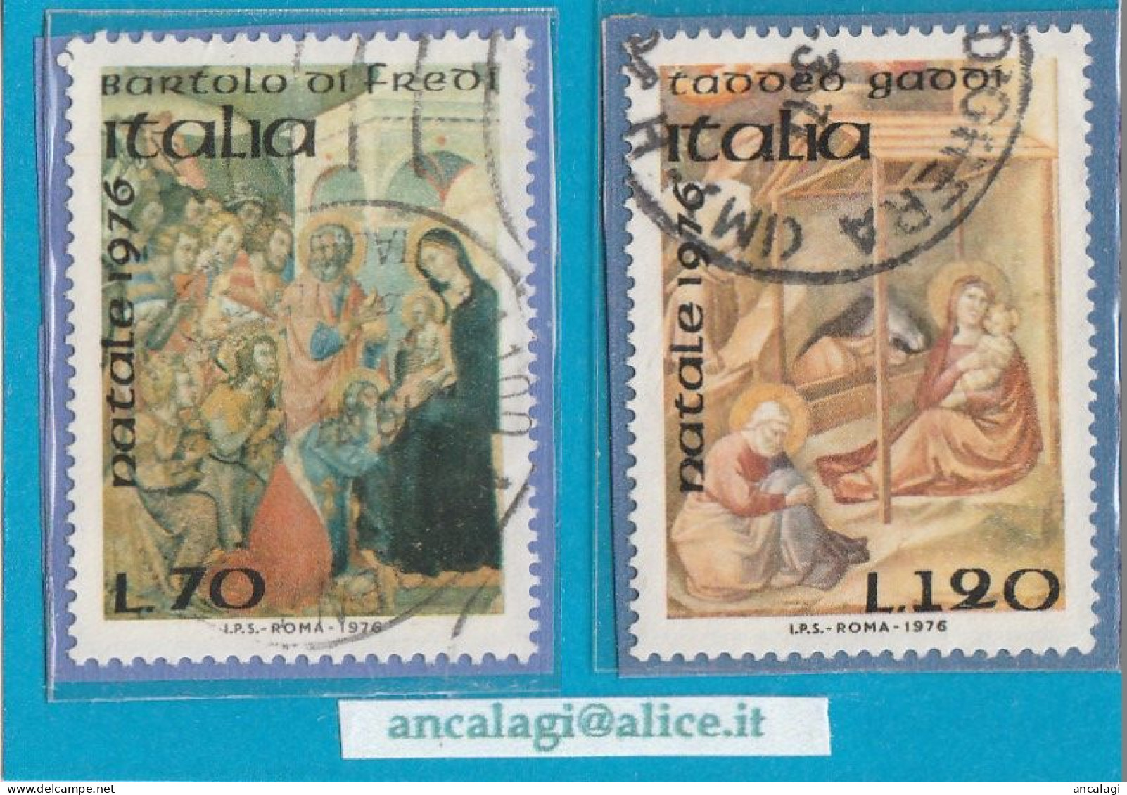 USATI ITALIA 1976 - Ref.0371 "NATALE" Serie Di 2 Val. - - 1971-80: Used