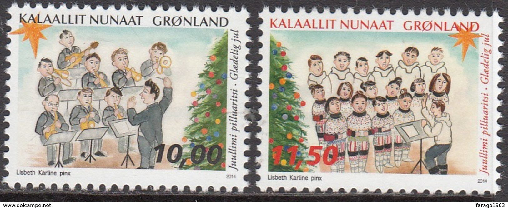 2014 Greenland Christmas Noel Complete Set Of 2 MNH @ 75% Face Value - Ungebraucht