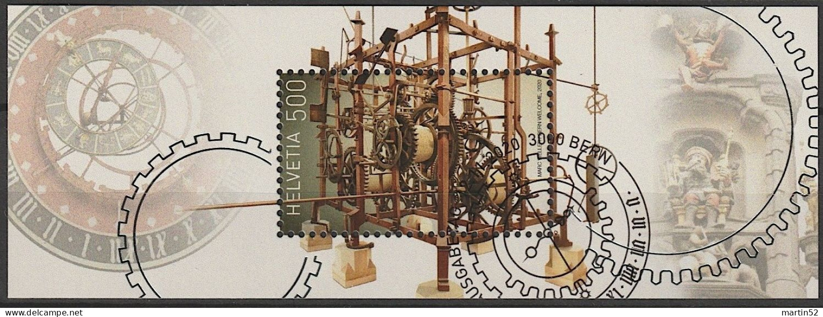 Schweiz Suisse 2020: "Zytglogge Bern" Zu 1810 Mi Block 76 Yv 2609 BF Mit ET-⊙ AUSGABETAG 012.11.2020 BERN - Horlogerie