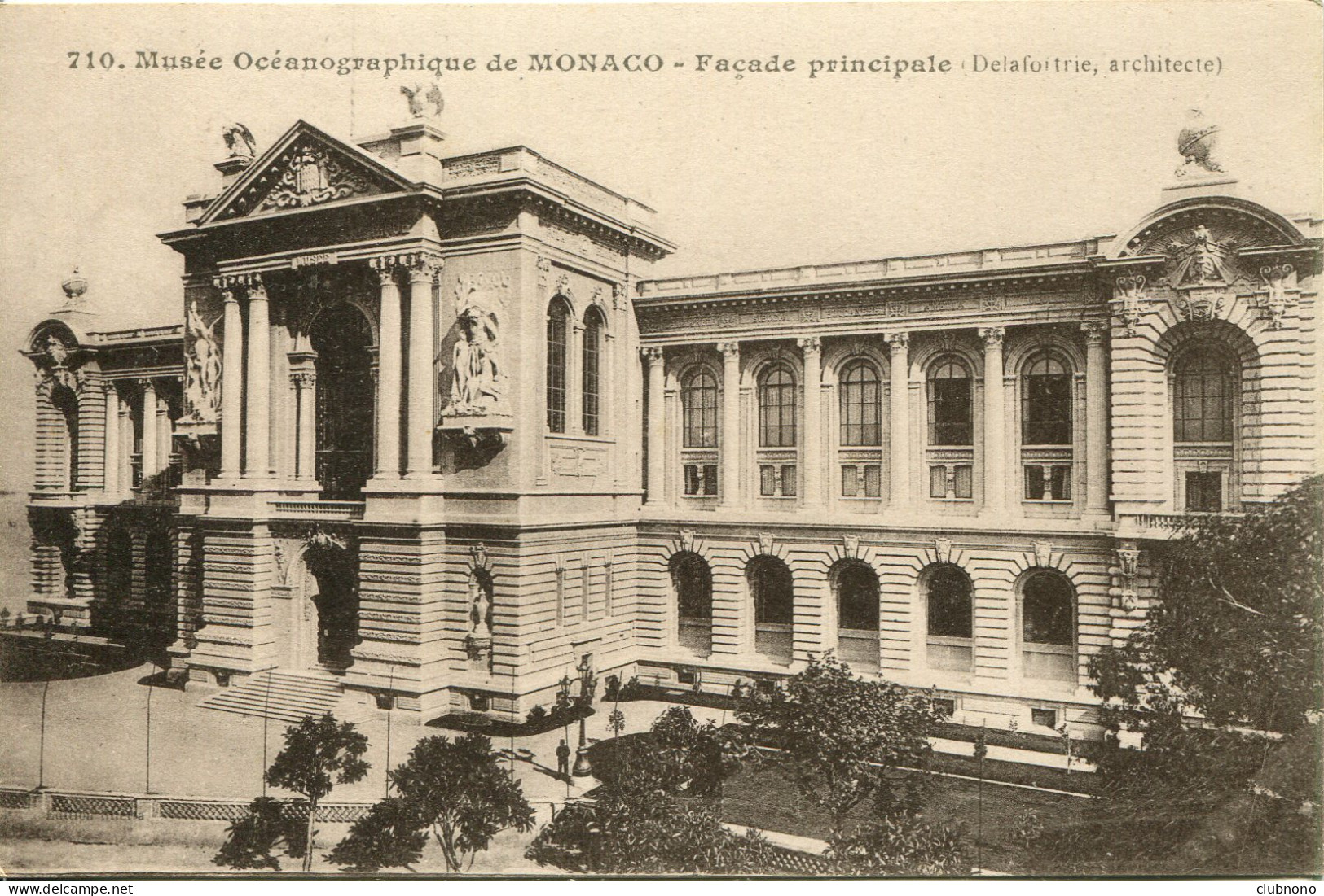 CPA -  MONACO - MUSEE OCEANOGRAPHIQUE - FACADE PRINCIPALE (IMPECCABLE) - Museo Oceanográfico