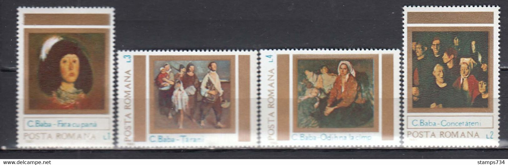 Romania 1983 - Paintings Of Corneliu Baba, Mi-nr. 3992/95, MNH** - Nuevos