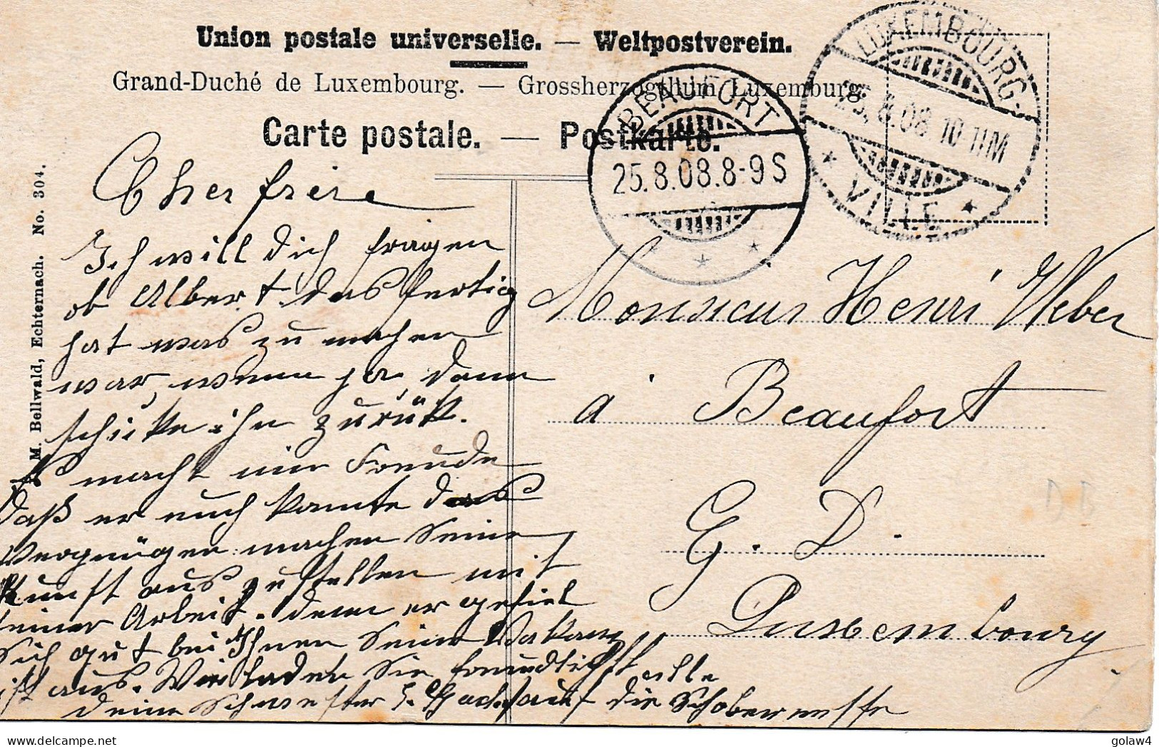 36597# Luxembourg Luxemburg DIFFERDINGEN BLICK VOM 84 METER HOHEN KAMIN DES STAHLWERKES 1908 J.M. Bellwald,Echternach - Differdange