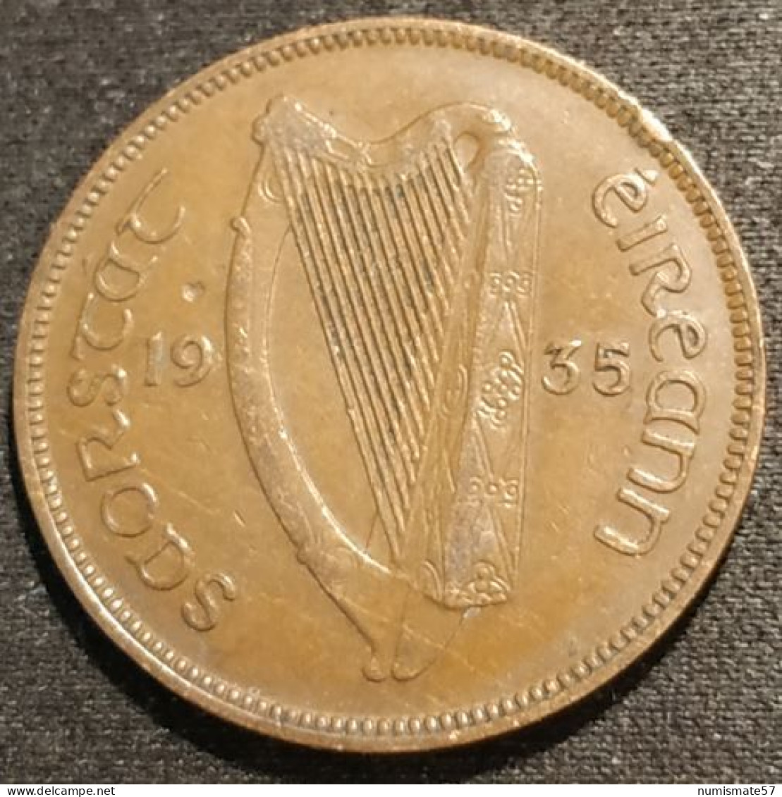Pas Courant - IRLANDE - EIRE - ½ - 1/2 PINGIN 1935 - KM 2 - PENNY - Cochon - Pig - IRELAND - Irland