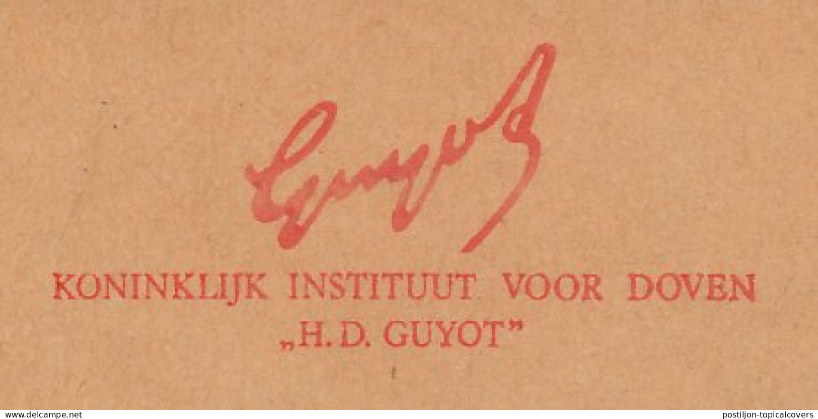 Meter Cut Netherlands 1985 Royal Institute Of Deaf - H.D. Guyot - Handicap