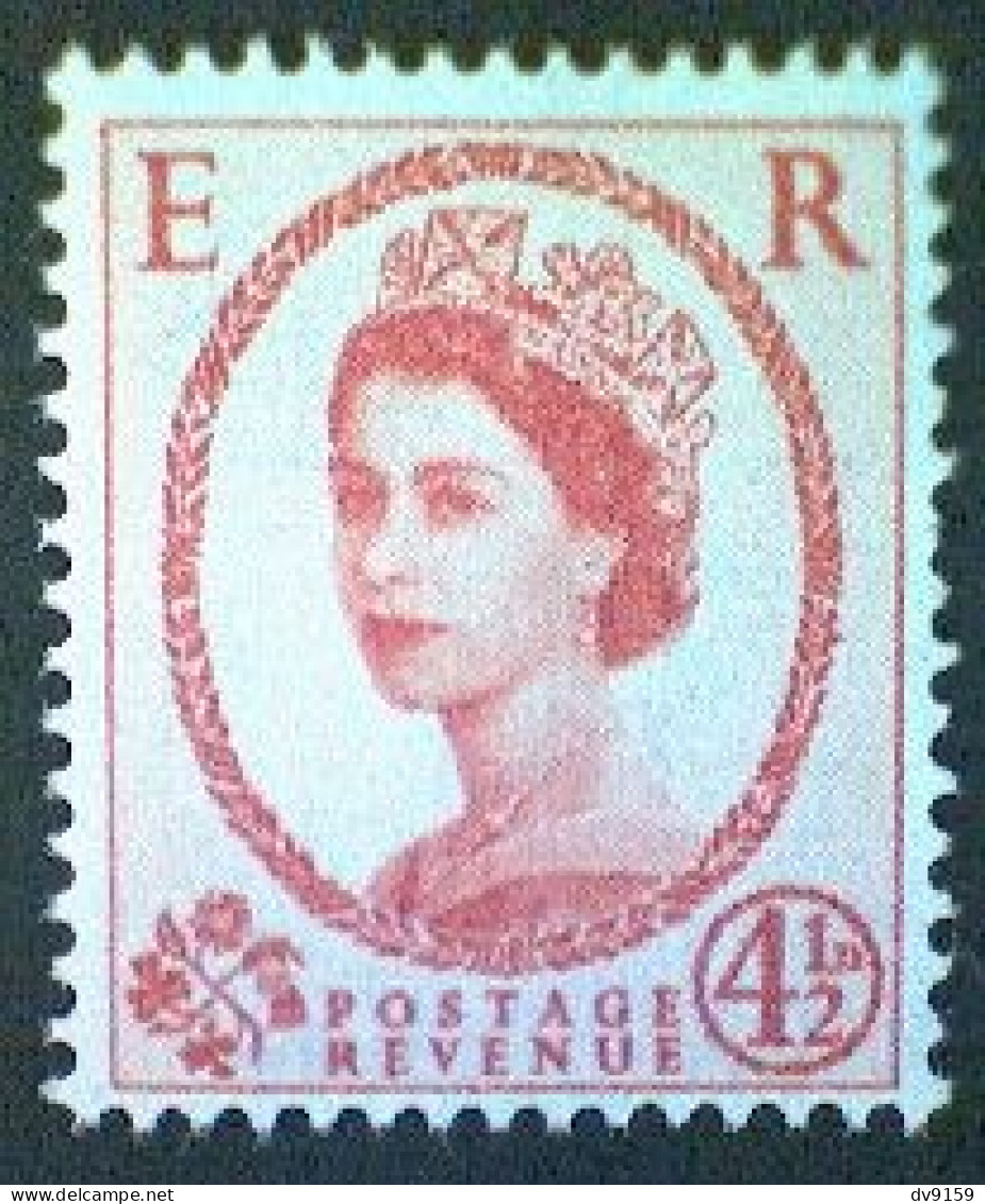 Great Britain, Scott #360, Mint(*) NH, 1959, Wilding: Queen Elizabeth II, 4½d, Henna Brown - Usati