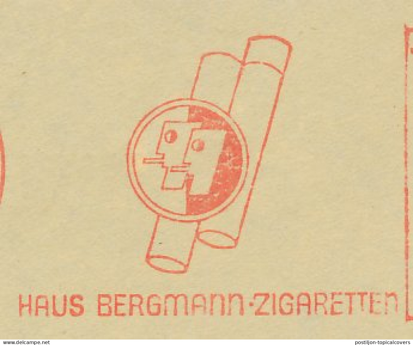 Meter Cut Deutsche Reichspost / Germany 1939 Cigarettes - Bergmann - Tobacco