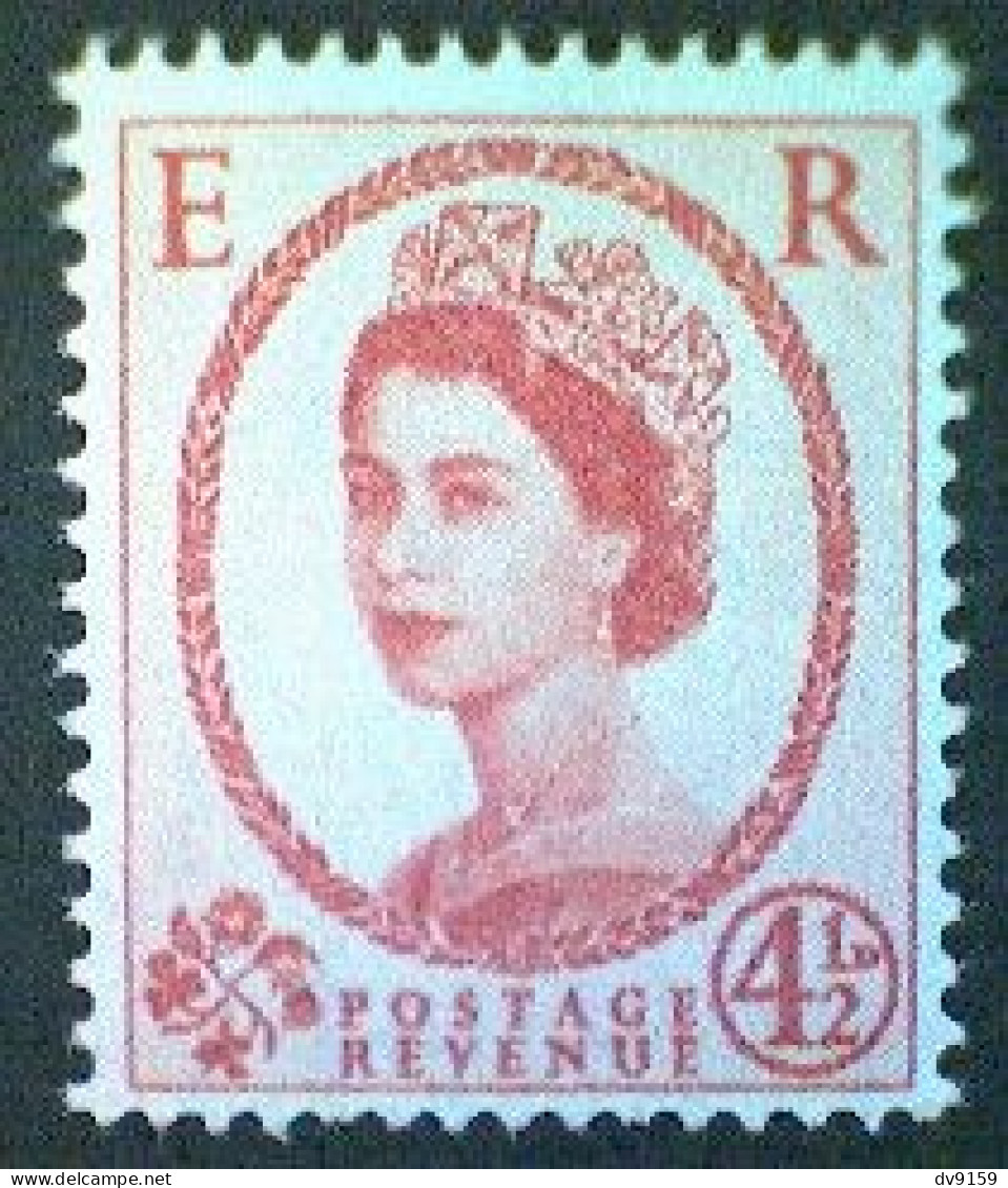 Great Britain, Scott #360, Mint(*) NH, 1959, Wilding: Queen Elizabeth II, 4½d, Henna Brown - Gebraucht