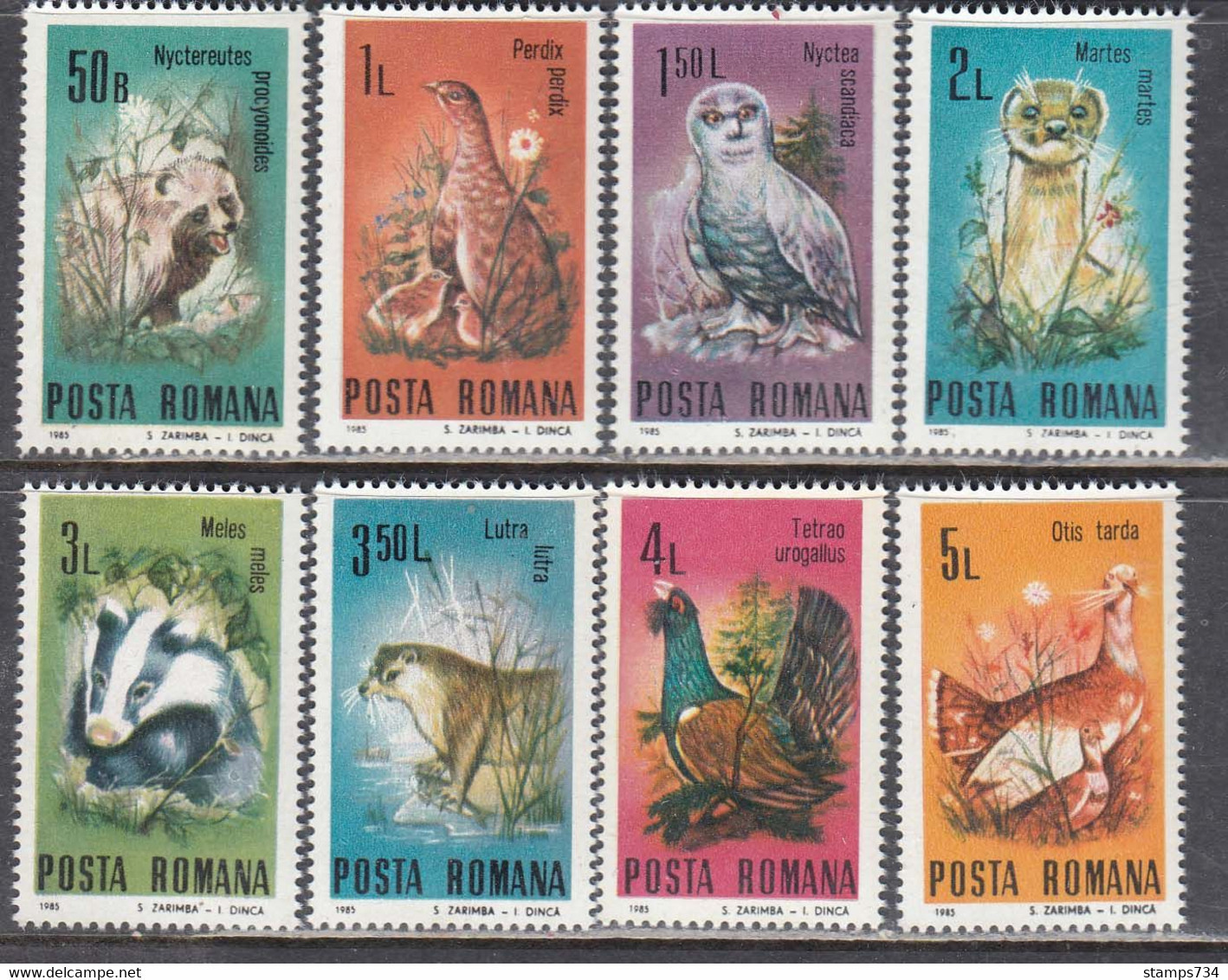 Romania 1985 - Protected Animals, Mi-Nr. 4133/40, MNH** - Nuevos