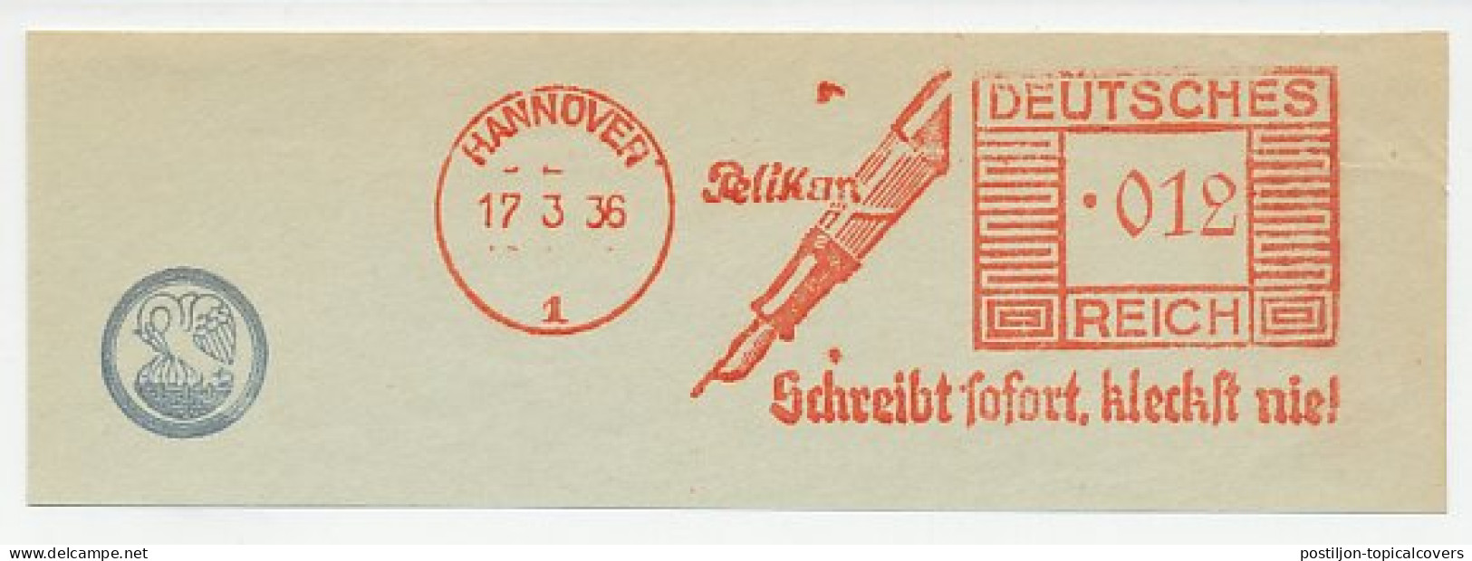 Meter Cut Deutsches Reich / Germany 1936 Fountain Pen - Pelikan - Non Classés