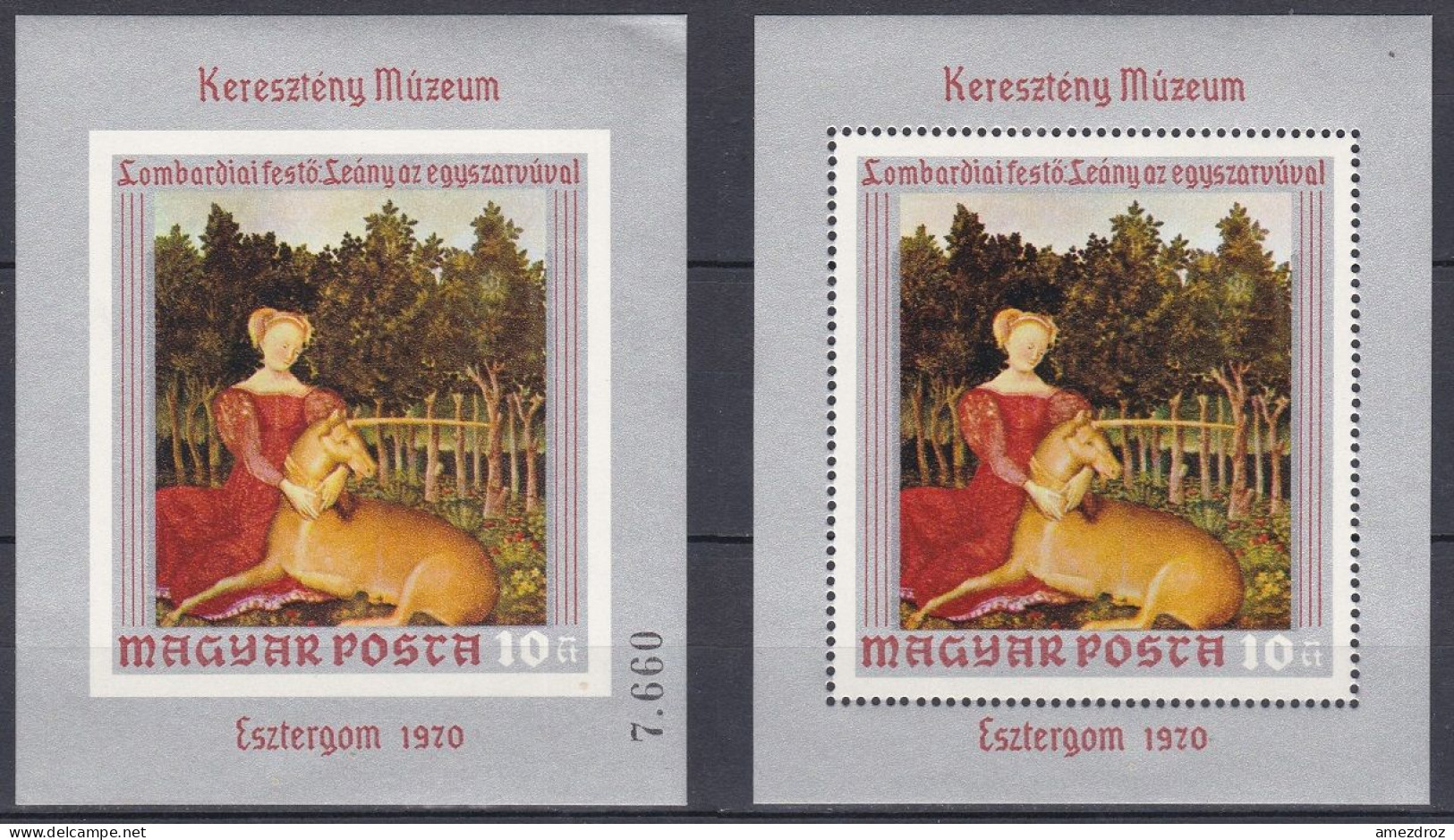 Hongrie 1970  MNH ** Peintures Hongroise   (1) - Blocks & Kleinbögen