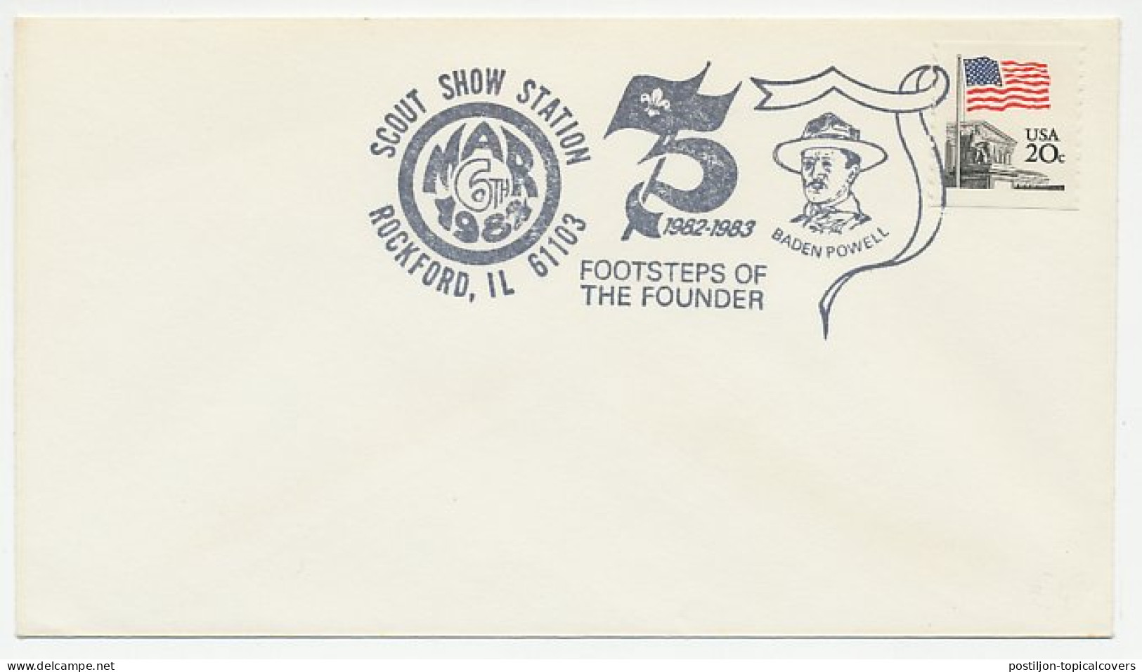 Cover / Postmark USA 1982 Scout Show Station Rockford - Otros & Sin Clasificación