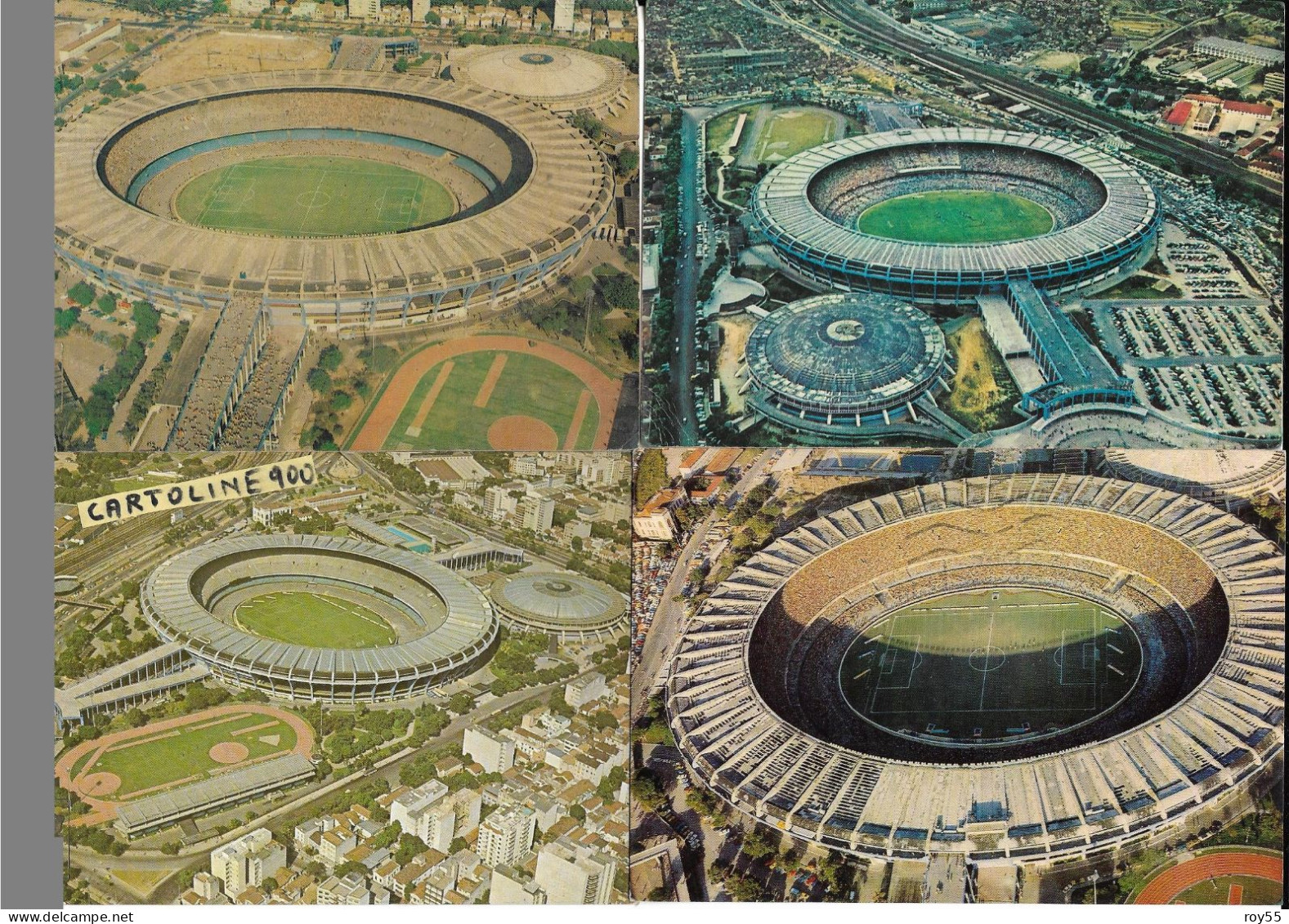 Stadium Estadio Stade Stadio Estadio Do Maracana Brasil (4 Vedute Differenti )(4 Different Vision)(4 Cards) - Soccer