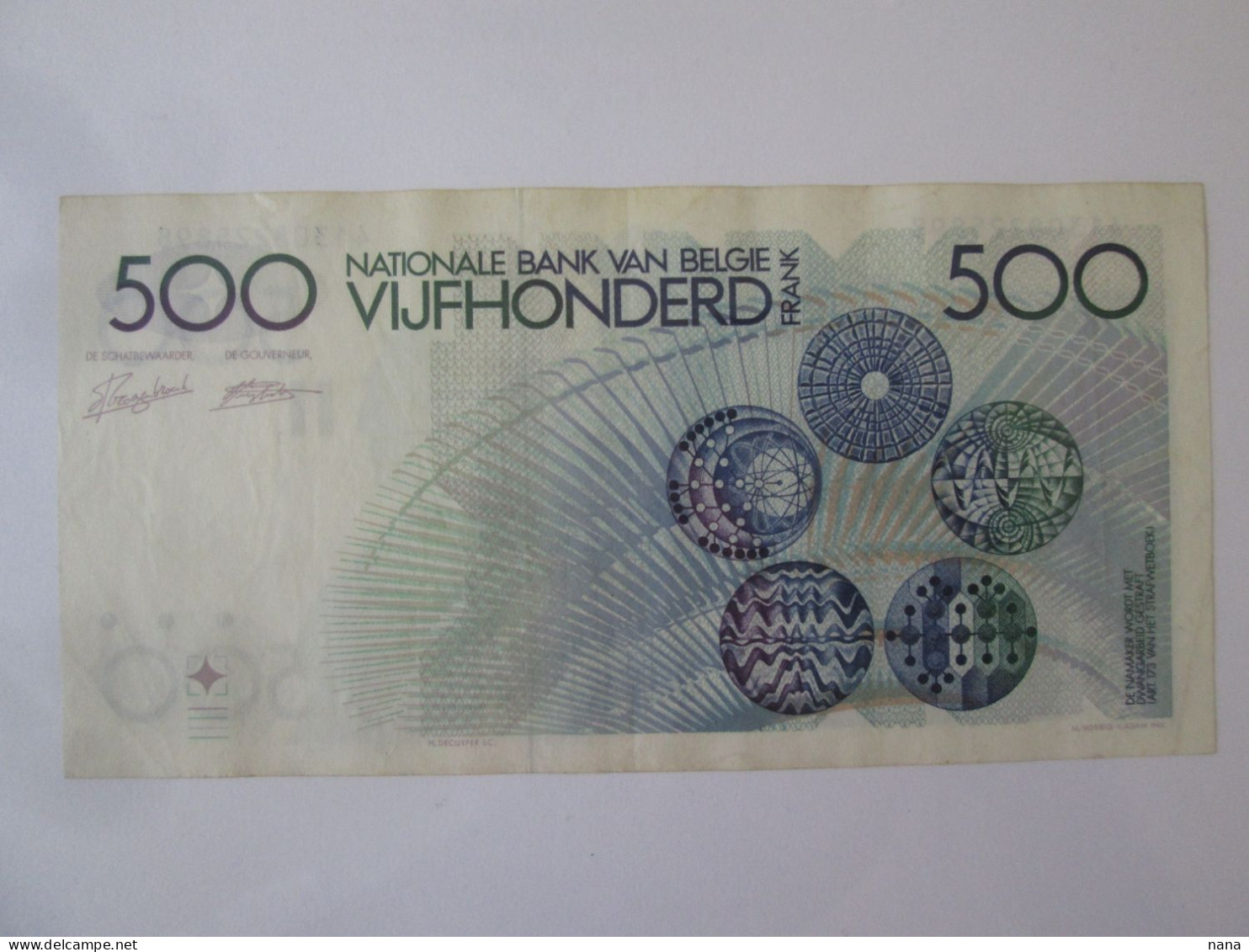 Belgium 500 Francs 1980,see Pictures - 500 Francs