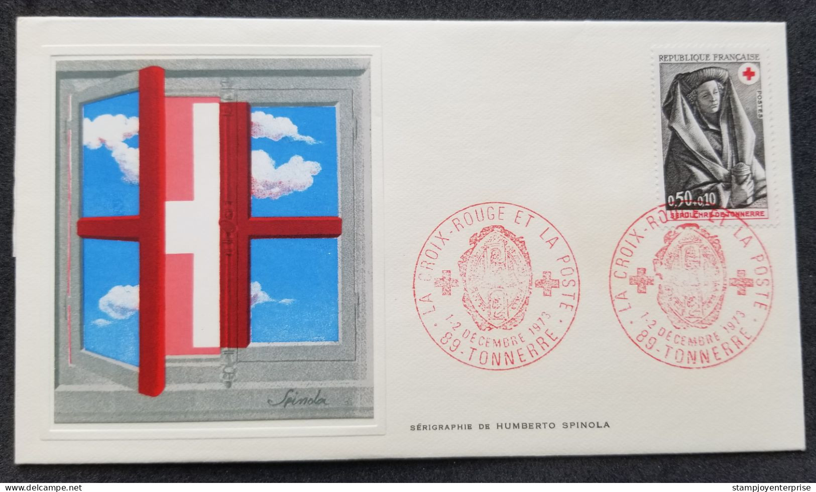 France Red Cross Sepulcher Of Tonnerre 1973 (stamp FDC) *see Scan - 1971-1976 Marianne De Béquet