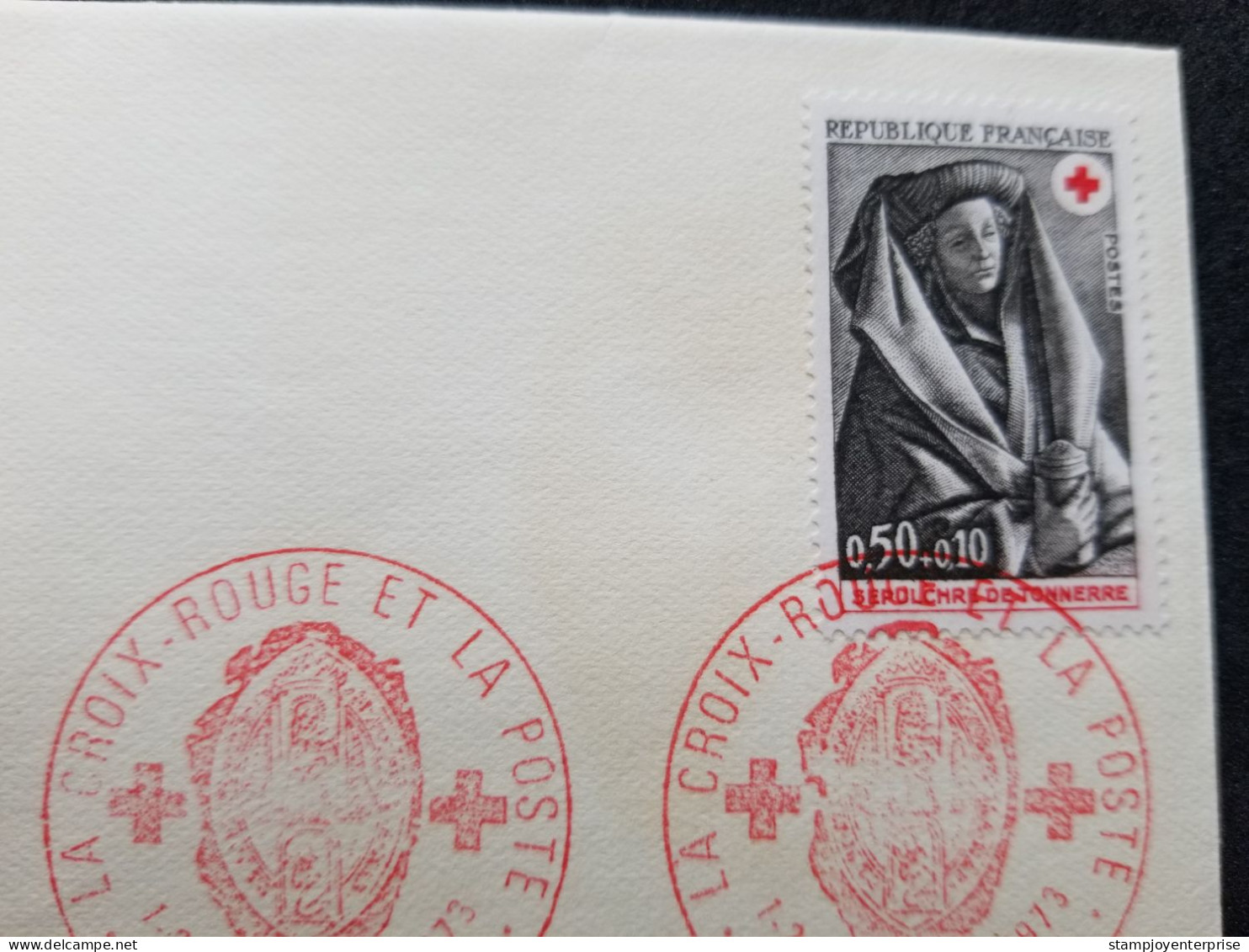 France Red Cross Sepulcher Of Tonnerre 1973 (stamp FDC) *see Scan - 1971-1976 Marianne (Béquet)