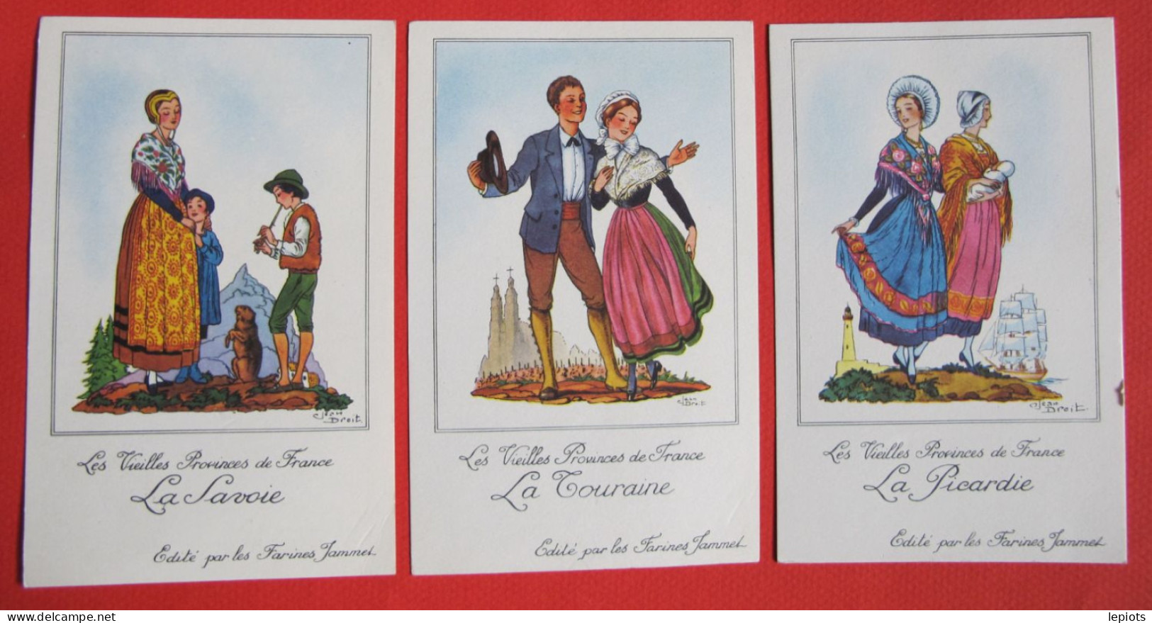 Lot De 12 Cartes Les Vieilles Provinces De France éditées Par Les Farines Jammet - Sonstige