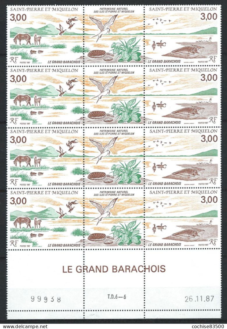 St Pierre Et Miquelon N°485A** (MNH) 1987 - Faune Et Paysage - Coin Daté - Unused Stamps