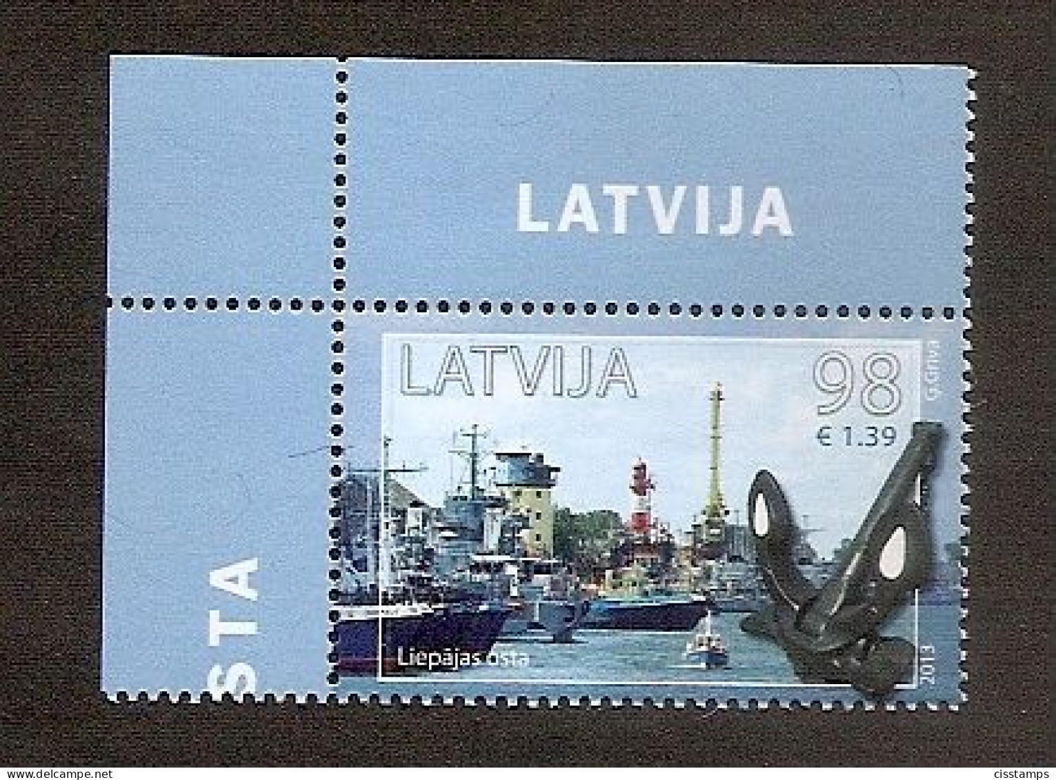 LATVIA 2013●Port Of Liepaja●Lighthouse●Anchor●Mi 871 MNH - Lettonia