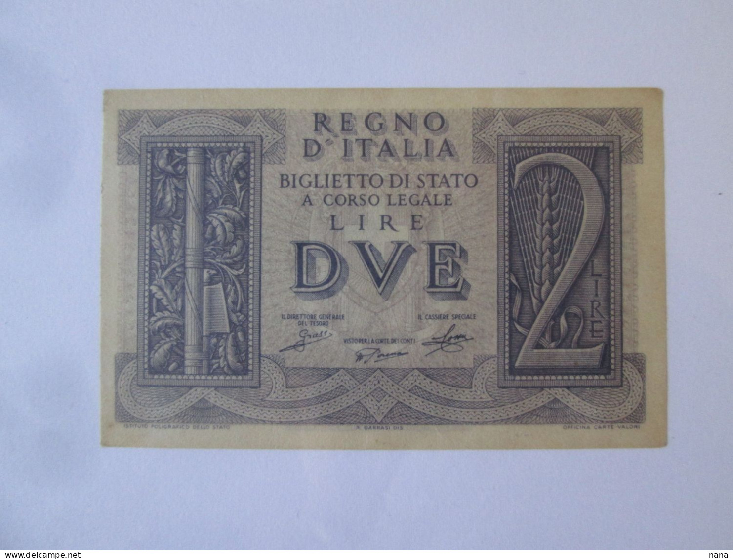 Italy 2 Lire 1939 UNC Banknote See Pictures - Italia – 2 Lire