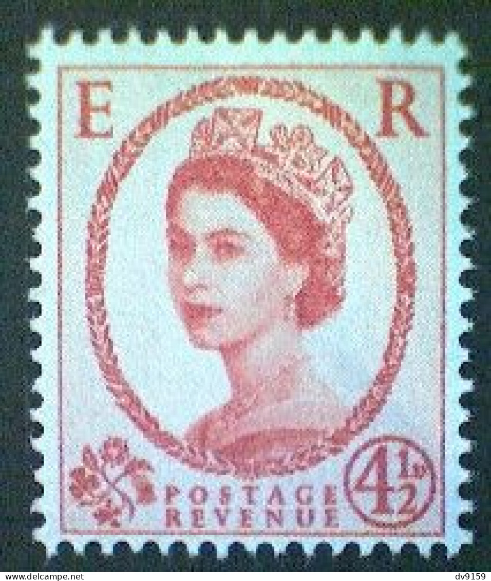 Great Britain, Scott #360, Mint(*) NH, 1959, Wilding: Queen Elizabeth II, 4½d, Henna Brown - Usati