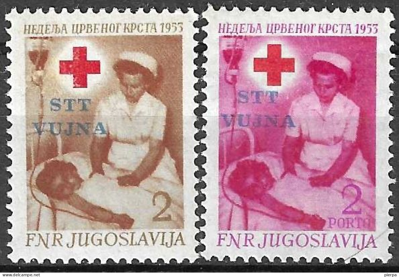 TRIESTE ZONA B - 1953 - BENEFICENZA - SERIE 2 VALORI - NUOVA MNH** (YVERT BE 9\10 - SS 93\4) - Usati