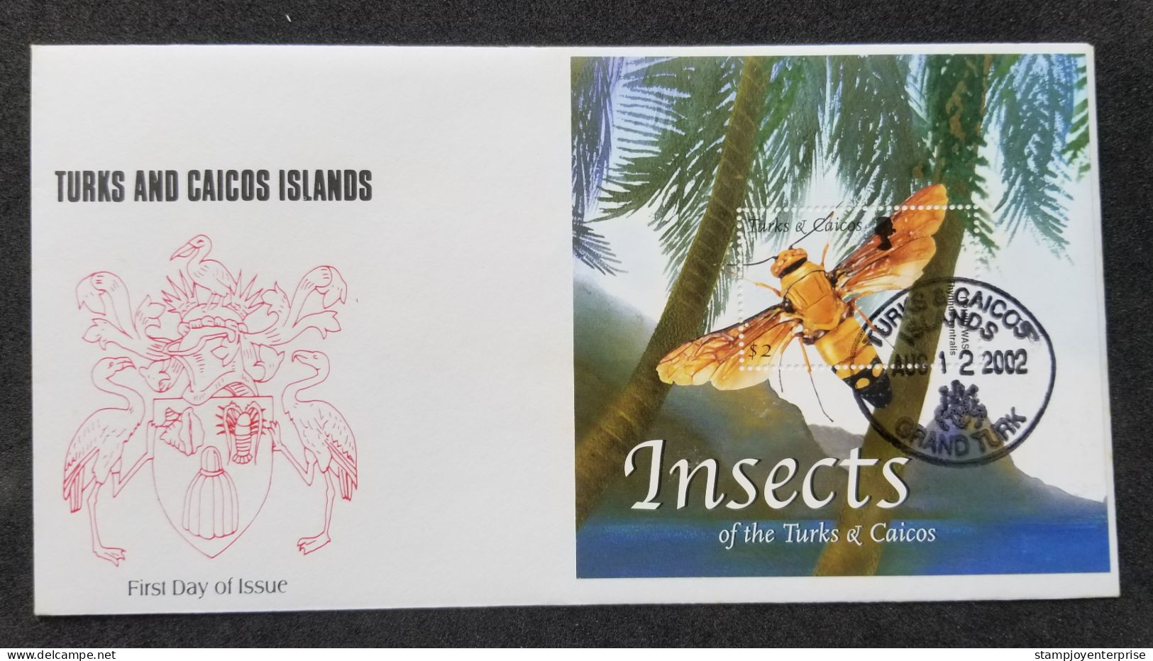 Turks & Caicos Insects 2002 Wasp Bee Insect (FDC) *see Scan - Turks E Caicos