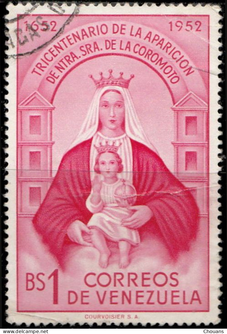Vénézuela 1952. ~ YT 421+422 - Apparition De ND De Coromot - Venezuela