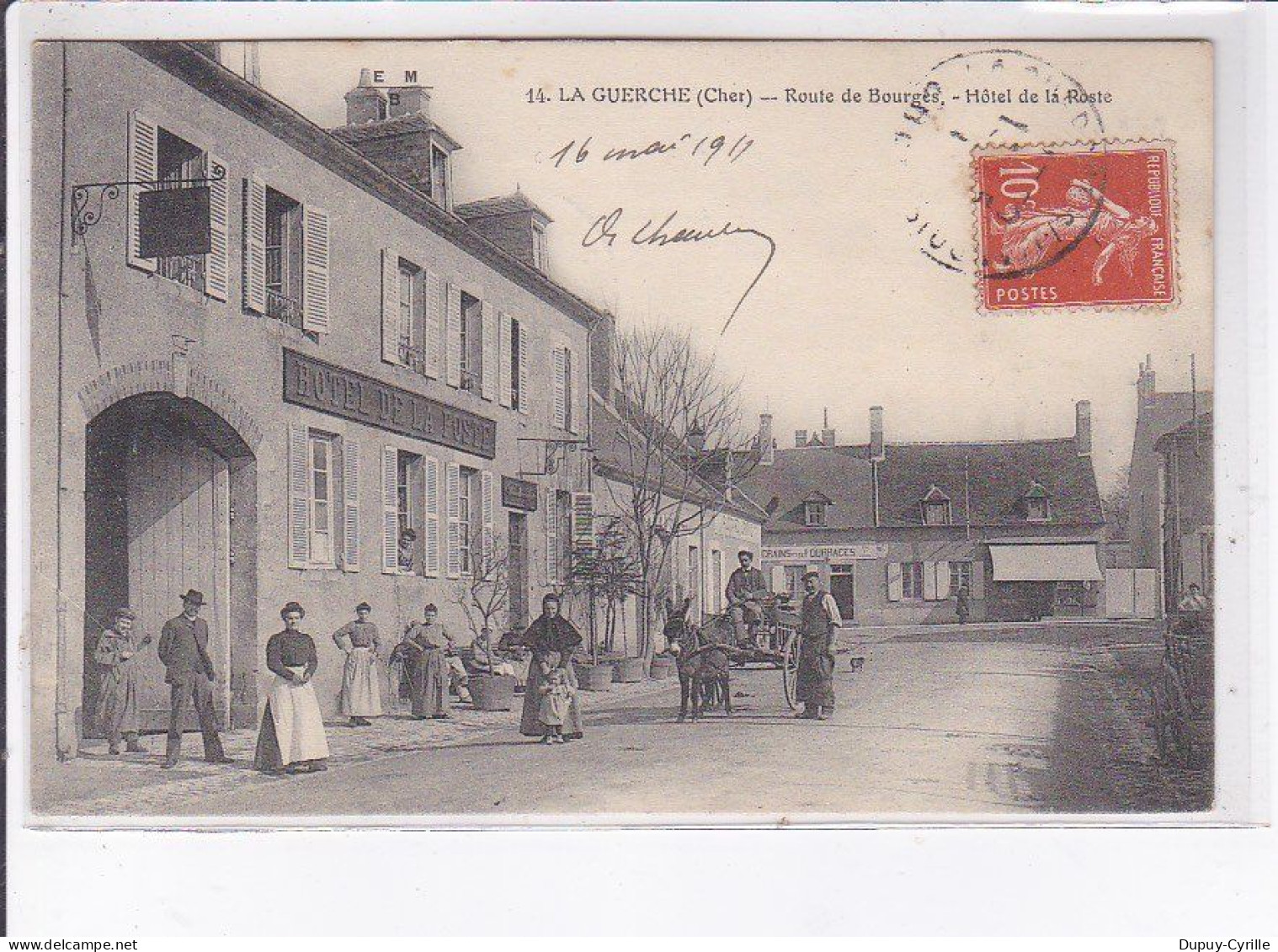 LA GUERCHE: Route De Bourges, Hôtel De La Poste - Très Bon état - La Guerche Sur L'Aubois