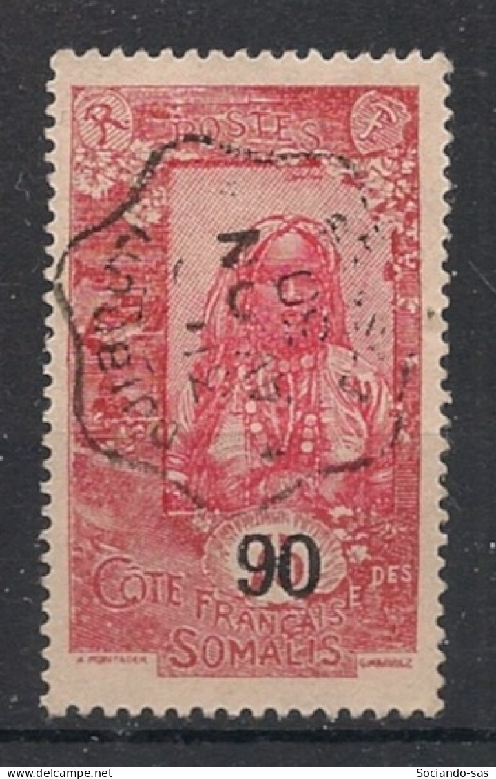 COTE DES SOMALIS - 1923-27 - N°YT. 115 - 90 Sur 75c Rouge - Oblitéré / Used - Usati